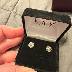 Kay Jewelers Sparkling Silver Earrings